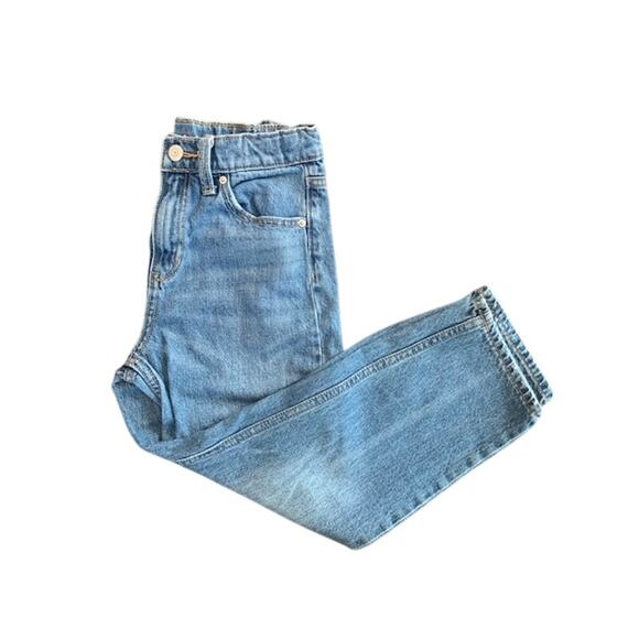 Old Navy-High-Waisted-Slouchy-Straight-Jeans-100% Cotton-Med. Wash-Girls-8 - Picture 1 of 6